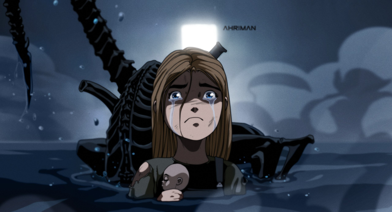 Illustration for article titled What Aliens, Blade Runner, Jurassic Park & Terminator Would Look Like As Anime